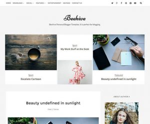 simple blogger template beehive