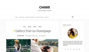 charm simple blogger template