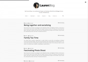 lauren simple blogger template