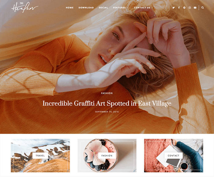heather personal blogger template