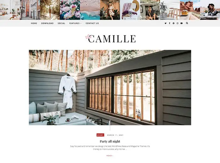 camille chic blogger template