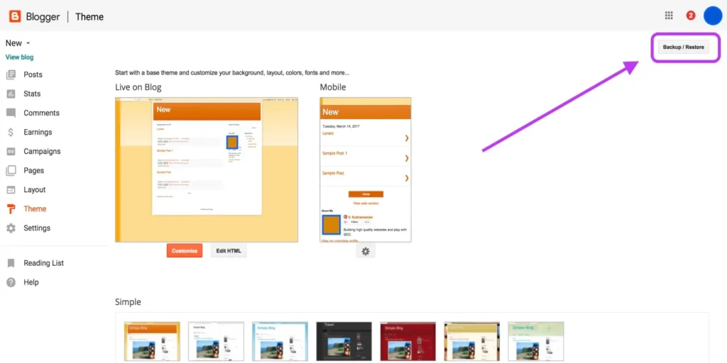 backup xml file blogger.com blogspot
